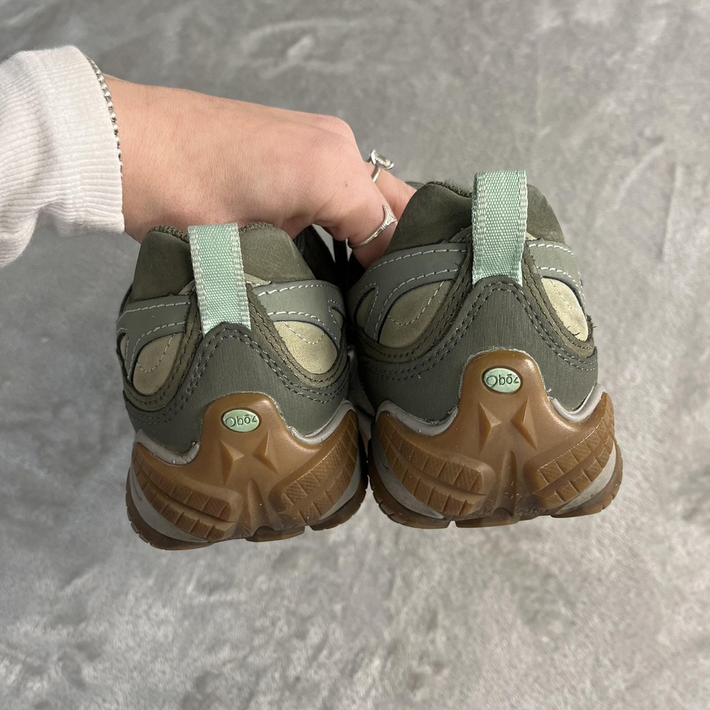 Oboz Shoes Womens Size 7.5 Green Leather BDry Waterproof Hiking Trail Sneakers - Picture 8 of 12